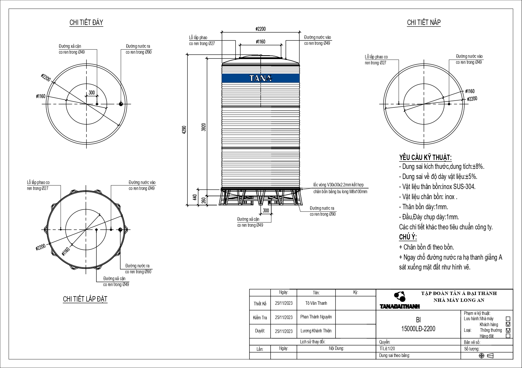 ban ve bon nuoc inox 15000l dung